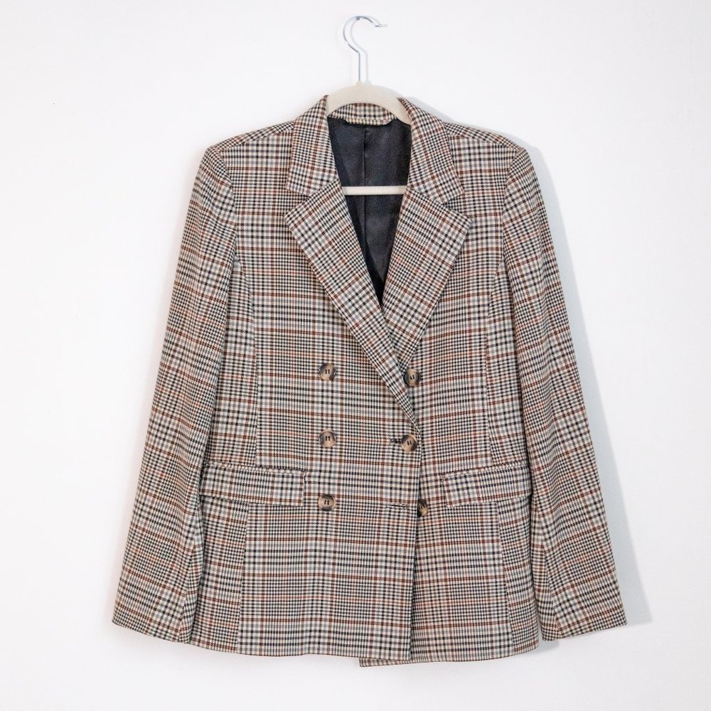 &OS Plaid Blazer